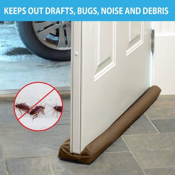 Twin Door Draft Protector – Door Air Lock Foam For Cold Air Window Shutters, Dust Barriers, Insect Repellent( Standard Size)